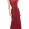 Mac Duggal - 12465 Flutter Sleeves Embroidered Gown