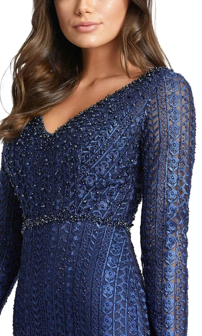 Mac Duggal 20271 - Embroidered Long Sleeve Evening Dress 8 Mac Duggal 20271 - Embroidered Long Sleeve Evening Dress