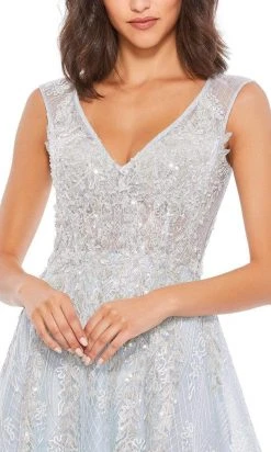 Mac Duggal - 20312 V-Neck Embroidered Gown
