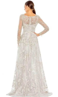 Mac Duggal 20402 - Long Sleeve Wrapped Bodice A-Line Dress