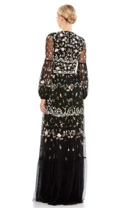 Mac Duggal - 35111 Bishop Sleeve Floral Gown