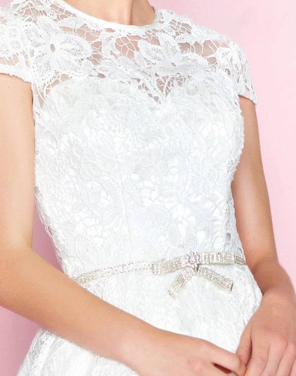 Mac Duggal - 40848N Sheer Lace A-Line Cocktail Dress 5 Mac Duggal - 40848N Sheer Lace A-Line Cocktail Dress