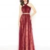 Mac Duggal - 40876R Halter Velvet A-Line Evening Gown 2 Mac Duggal - 40876R Halter Velvet A-Line Evening Gown