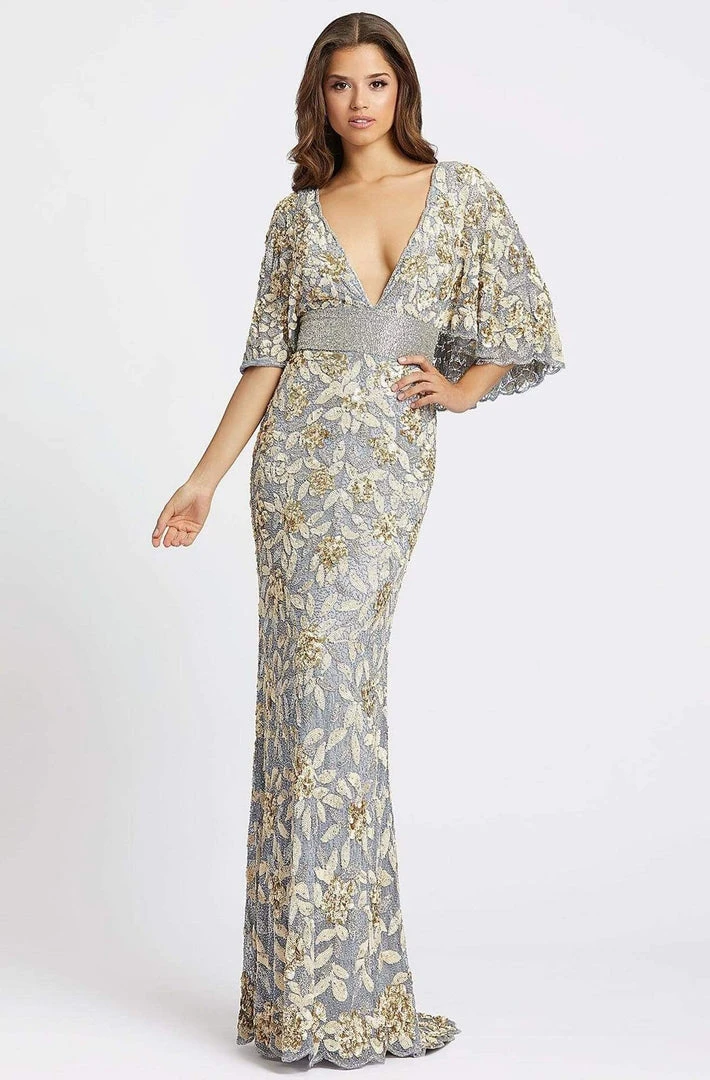 Mac Duggal - 4574D Embellished V-Neck Sheath Dress 6 Mac Duggal - 4574D Embellished V-Neck Sheath Dress