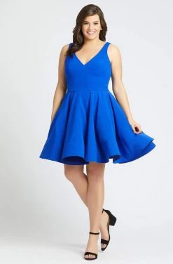 Mac Duggal - 48771F Sleeveless Wide Banded Empire Waist Cocktail Dress 12 Mac Duggal - 48771F Sleeveless Wide Banded Empire Waist Cocktail Dress