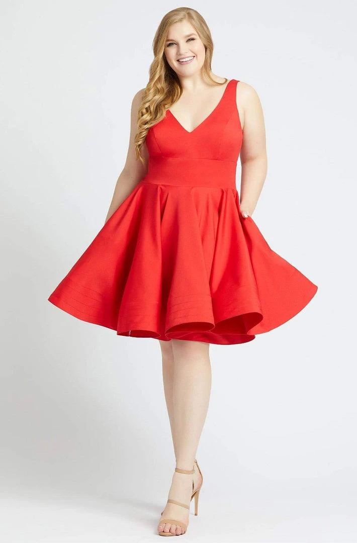 Mac Duggal - 48771F Sleeveless Wide Banded Empire Waist Cocktail Dress 5 Mac Duggal - 48771F Sleeveless Wide Banded Empire Waist Cocktail Dress