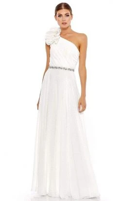Mac Duggal - 49179 Floral Applique One Shoulder Dress