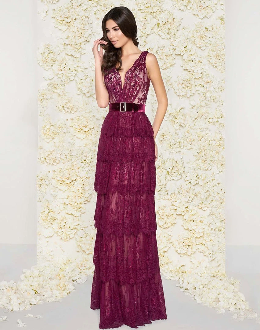 Mac Duggal - 50423D Deep V-Neck Column Gown 3 Mac Duggal - 50423D Deep V-Neck Column Gown