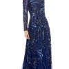 Mac Duggal - 5217 Illusion Neckline And Sleeve Embellished A-Line Gown 1 Mac Duggal - 5217 Illusion Neckline And Sleeve Embellished A-Line Gown