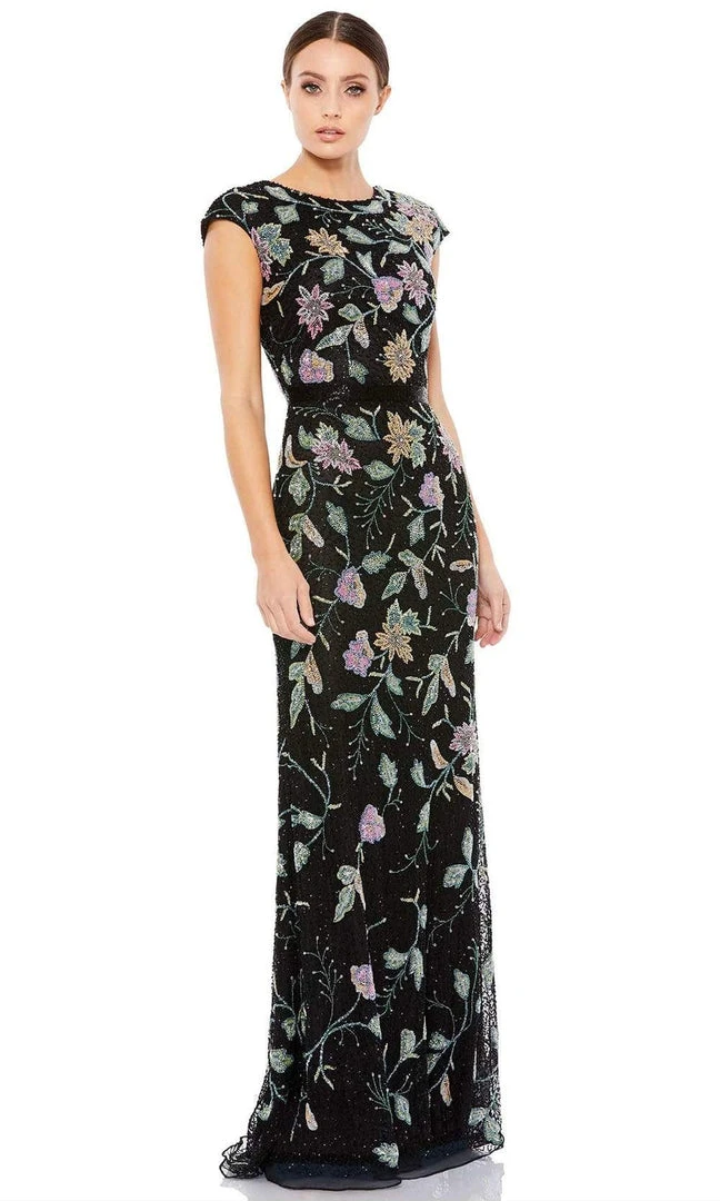 Mac Duggal - 5229 Multicolored Embellished Sheath Dress 6 Mac Duggal - 5229 Multicolored Embellished Sheath Dress