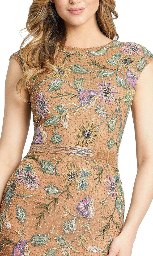 Mac Duggal - 5229 Multicolored Embellished Sheath Dress 5 Mac Duggal - 5229 Multicolored Embellished Sheath Dress