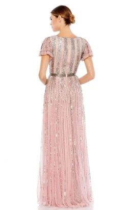 Mac Duggal - 5444 Short Sleeve Embellished Dress