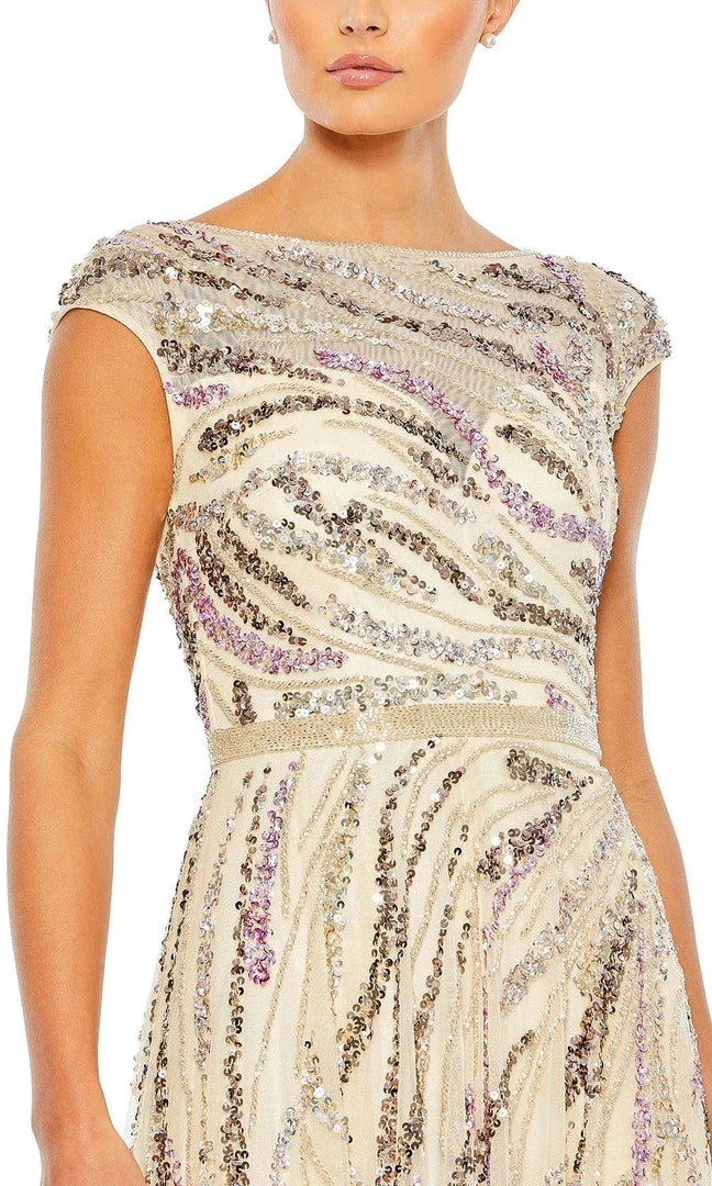 Mac Duggal 5445 - Cap Sleeve Beaded Evening Gown | Couture Candy 5 Mac Duggal 5445 - Cap Sleeve Beaded Evening Gown | Couture Candy