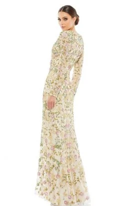 Mac Duggal - 5503 Sequined Floral Long Gown
