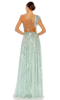 Mac Duggal - 5565 Lace Up Style Sequin Gown 12 Mac Duggal - 5565 Lace Up Style Sequin Gown