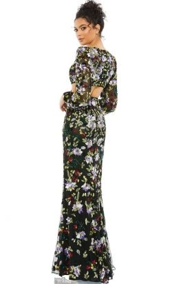 Mac Duggal 5566 - Floral Sequin Evening Gown | Couture Candy