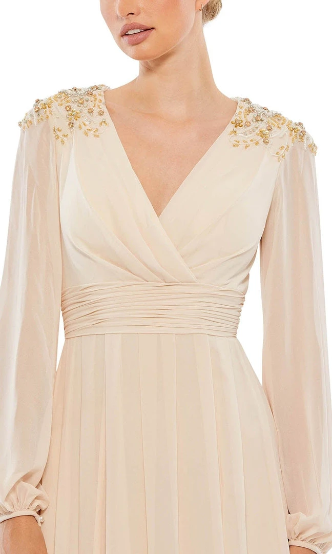 Mac Duggal 55694 - Bishop Sleeve A-Line Evening Gown | Couture Candy 8 Mac Duggal 55694 - Bishop Sleeve A-Line Evening Gown | Couture Candy