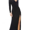 Mac Duggal 55715 - Long Sleeved Embellished Shoulders Jersey Dress 2 Mac Duggal 55715 - Long Sleeved Embellished Shoulders Jersey Dress