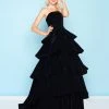 Mac Duggal - 66344H Ruffled Straight Across Ballgown 2 Mac Duggal - 66344H Ruffled Straight Across Ballgown