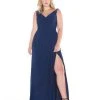 Mac Duggal - 66388F Ruched V-neck Jersey A-line Dress 1 Mac Duggal - 66388F Ruched V-neck Jersey A-line Dress