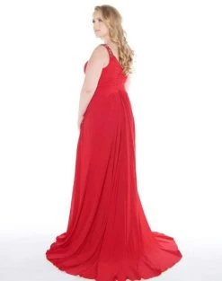 Mac Duggal - 66388F Ruched V-neck Jersey A-line Dress 7 Mac Duggal - 66388F Ruched V-neck Jersey A-line Dress