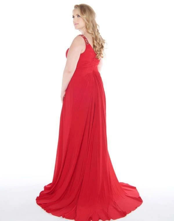 Mac Duggal - 66388F Ruched V-neck Jersey A-line Dress 5 Mac Duggal - 66388F Ruched V-neck Jersey A-line Dress