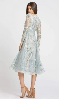 Mac Duggal - 67540 Sequin Embellished Tea Length Dress