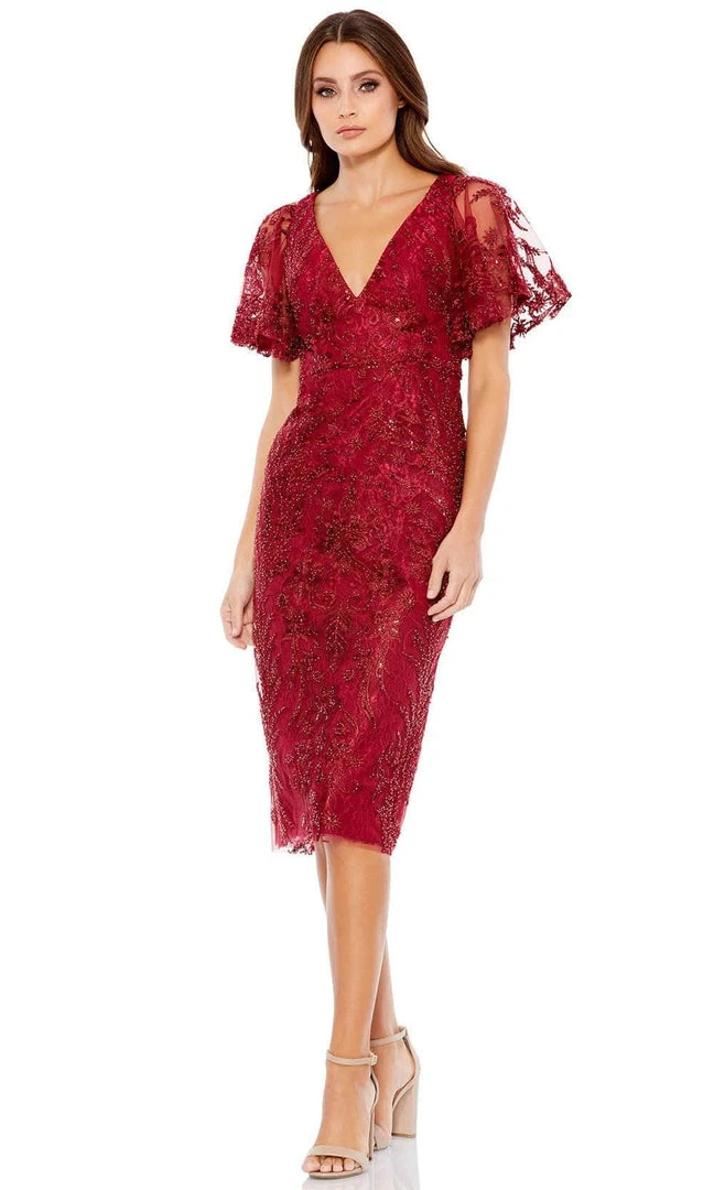 Mac Duggal 67546 - Embroidered V-neck Formal Dress 3 Mac Duggal 67546 - Embroidered V-neck Formal Dress