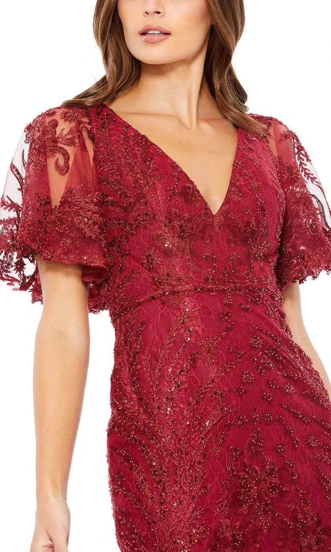 Mac Duggal 67546 - Embroidered V-neck Formal Dress 5 Mac Duggal 67546 - Embroidered V-neck Formal Dress