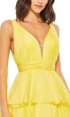 Mac Duggal - 67553 Deep V Neck Tiered A-Line Gown