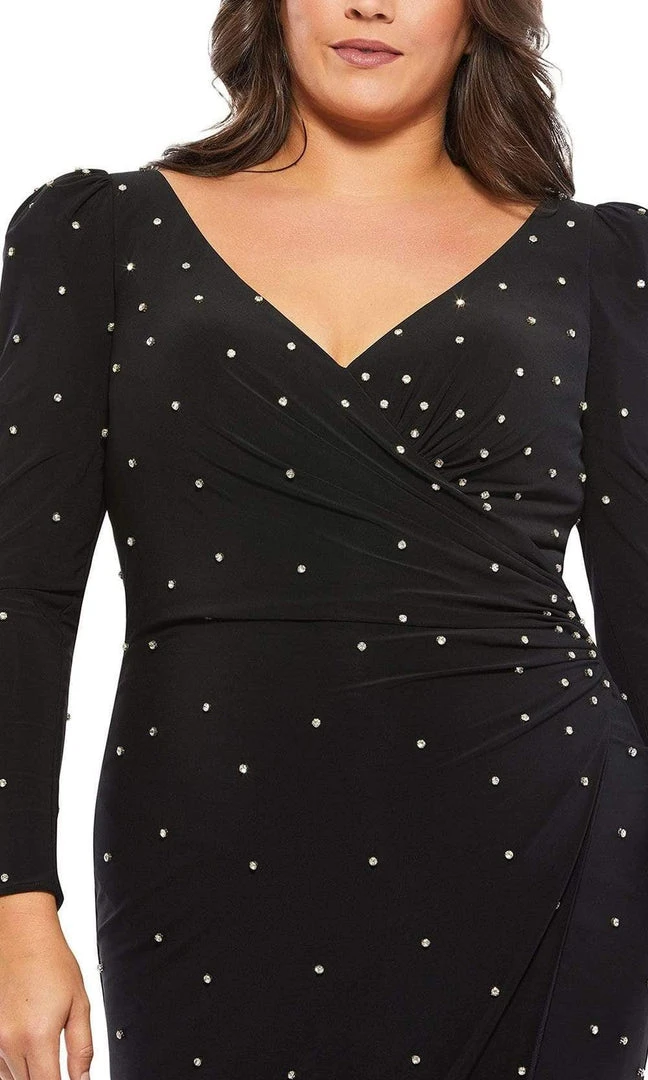 Mac Duggal - 67731 Beaded Polka Dot Sheath Dress 5 Mac Duggal - 67731 Beaded Polka Dot Sheath Dress