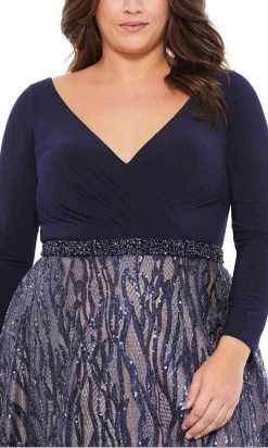 Mac Duggal - 67765 Plain And Embellished A-Line Dress