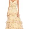Mac Duggal - 67794 Floral Printed A-Line Tiered Dress 1 Mac Duggal - 67794 Floral Printed A-Line Tiered Dress