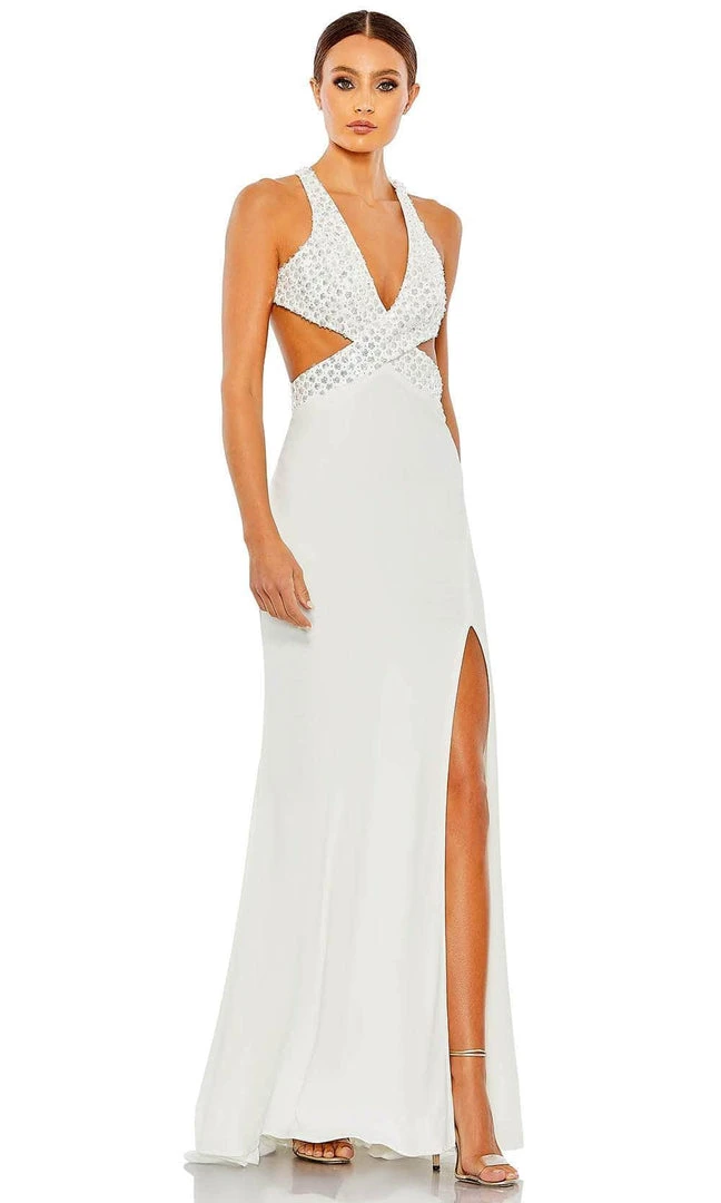 Mac Duggal 68166 - Sequined Plunging Neck Evening Dress 7 Mac Duggal 68166 - Sequined Plunging Neck Evening Dress