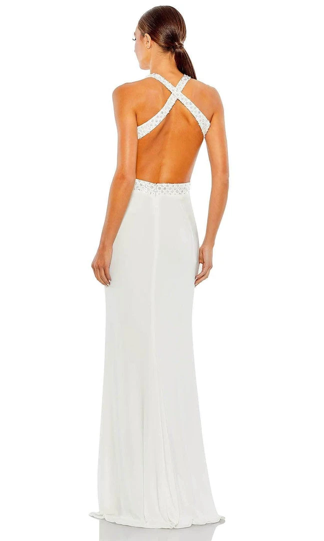 Mac Duggal 68166 - Sequined Plunging Neck Evening Dress 8 Mac Duggal 68166 - Sequined Plunging Neck Evening Dress