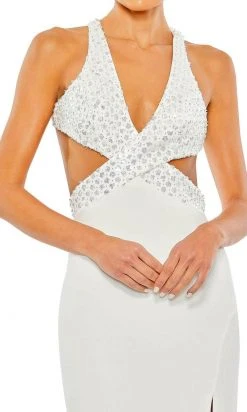 Mac Duggal 68166 - Sequined Plunging Neck Evening Dress 15 Mac Duggal 68166 - Sequined Plunging Neck Evening Dress