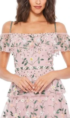Mac Duggal - 9069 Embellished Off Shoulder Tiered Dress