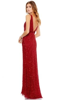 Mac Duggal 9110 - Fully Sequined V-neck Evening Dress