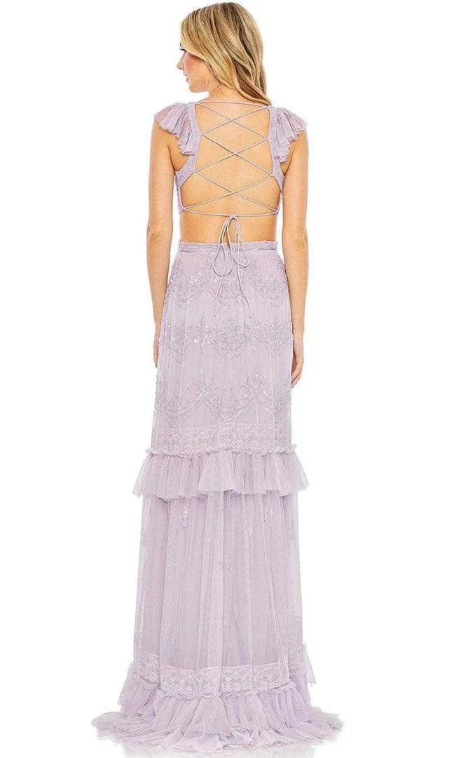 Mac Duggal 9167 - Cap Sleeve V-Neck Long Dress 4 Mac Duggal 9167 - Cap Sleeve V-Neck Long Dress