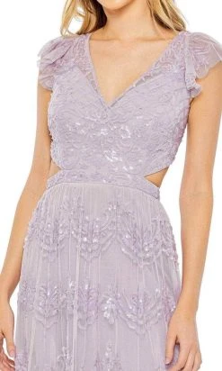 Mac Duggal 9167 - Cap Sleeve V-Neck Long Dress 12 Mac Duggal 9167 - Cap Sleeve V-Neck Long Dress