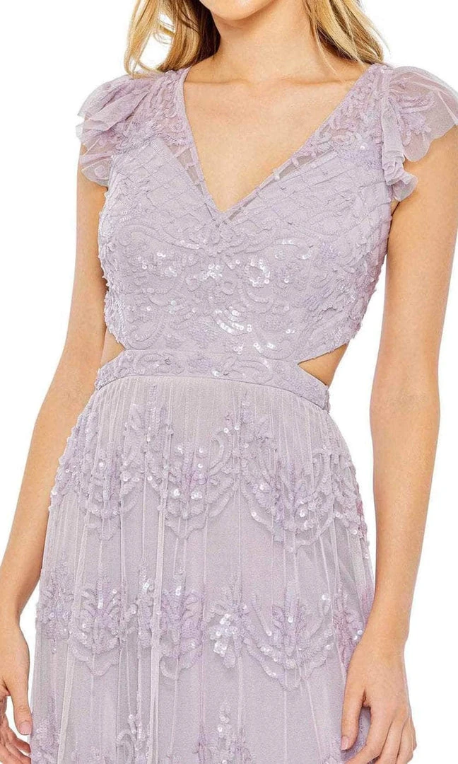 Mac Duggal 9167 - Cap Sleeve V-Neck Long Dress 6 Mac Duggal 9167 - Cap Sleeve V-Neck Long Dress