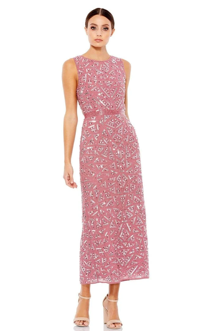 Mac Duggal - 93550 Jewel Neck Beaded Column Dress 3 Mac Duggal - 93550 Jewel Neck Beaded Column Dress