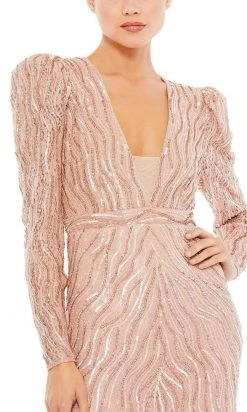 Mac Duggal - 93574 Leg Of Mutton Beaded Dress 7 Mac Duggal - 93574 Leg Of Mutton Beaded Dress