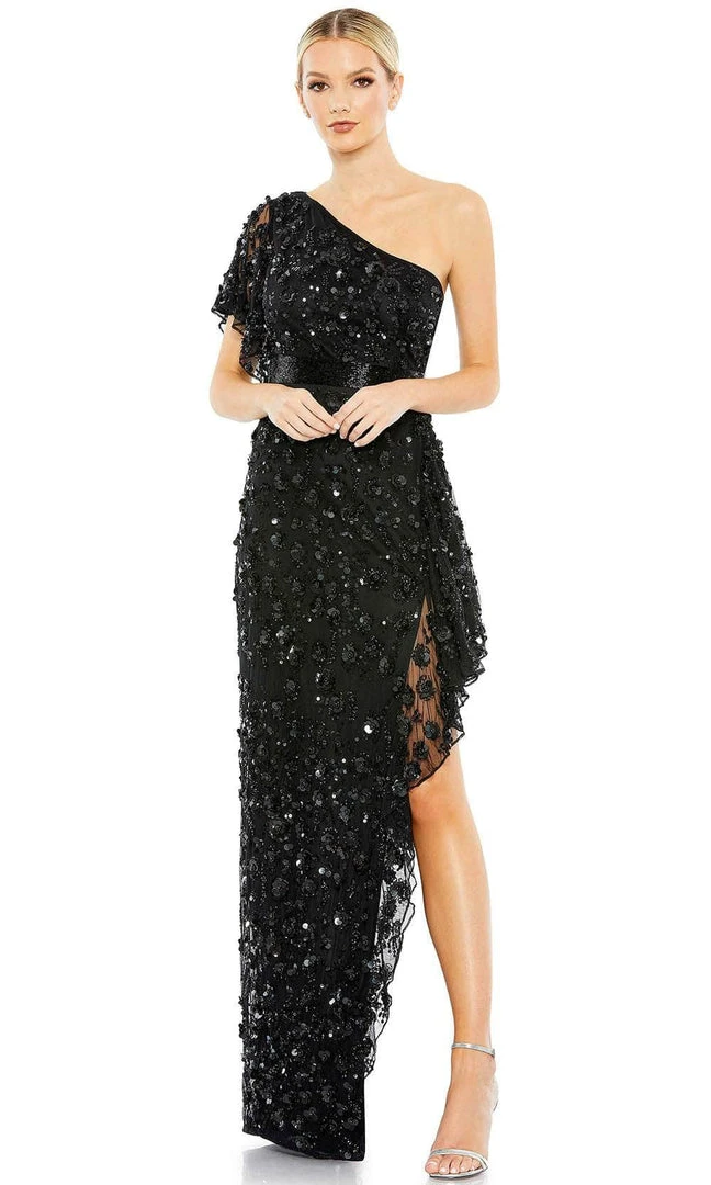 Mac Duggal 93687 - Asymmetrical One Shoulder Strap High Low Dress 3 Mac Duggal 93687 - Asymmetrical One Shoulder Strap High Low Dress