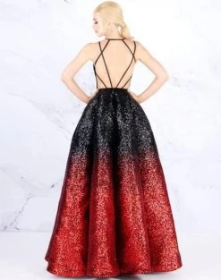 Mac Duggal Ballgowns - 48824H Ombre Sequined Halter Ballgown 5 Mac Duggal Ballgowns - 48824H Ombre Sequined Halter Ballgown