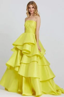 Mac Duggal Ballgowns - 48884H Strapless Ruched Bodice Tiered Ballgown