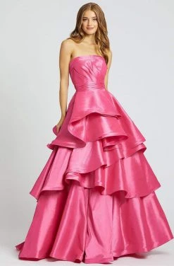 Mac Duggal Ballgowns - 48884H Strapless Ruched Bodice Tiered Ballgown
