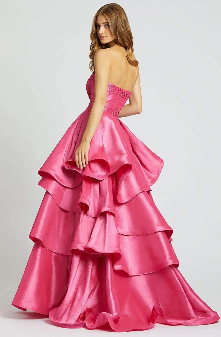 Mac Duggal Ballgowns - 48884H Strapless Ruched Bodice Tiered Ballgown 5 Mac Duggal Ballgowns - 48884H Strapless Ruched Bodice Tiered Ballgown