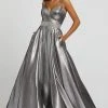 Mac Duggal Ballgowns - 48885H Sleeveless V Neck Jeweled Belt Ballgown 1 Mac Duggal Ballgowns - 48885H Sleeveless V Neck Jeweled Belt Ballgown