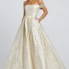 Mac Duggal Ballgowns - 67081H Off-Shoulder Pleated Ballgown 2 Mac Duggal Ballgowns - 67081H Off-Shoulder Pleated Ballgown